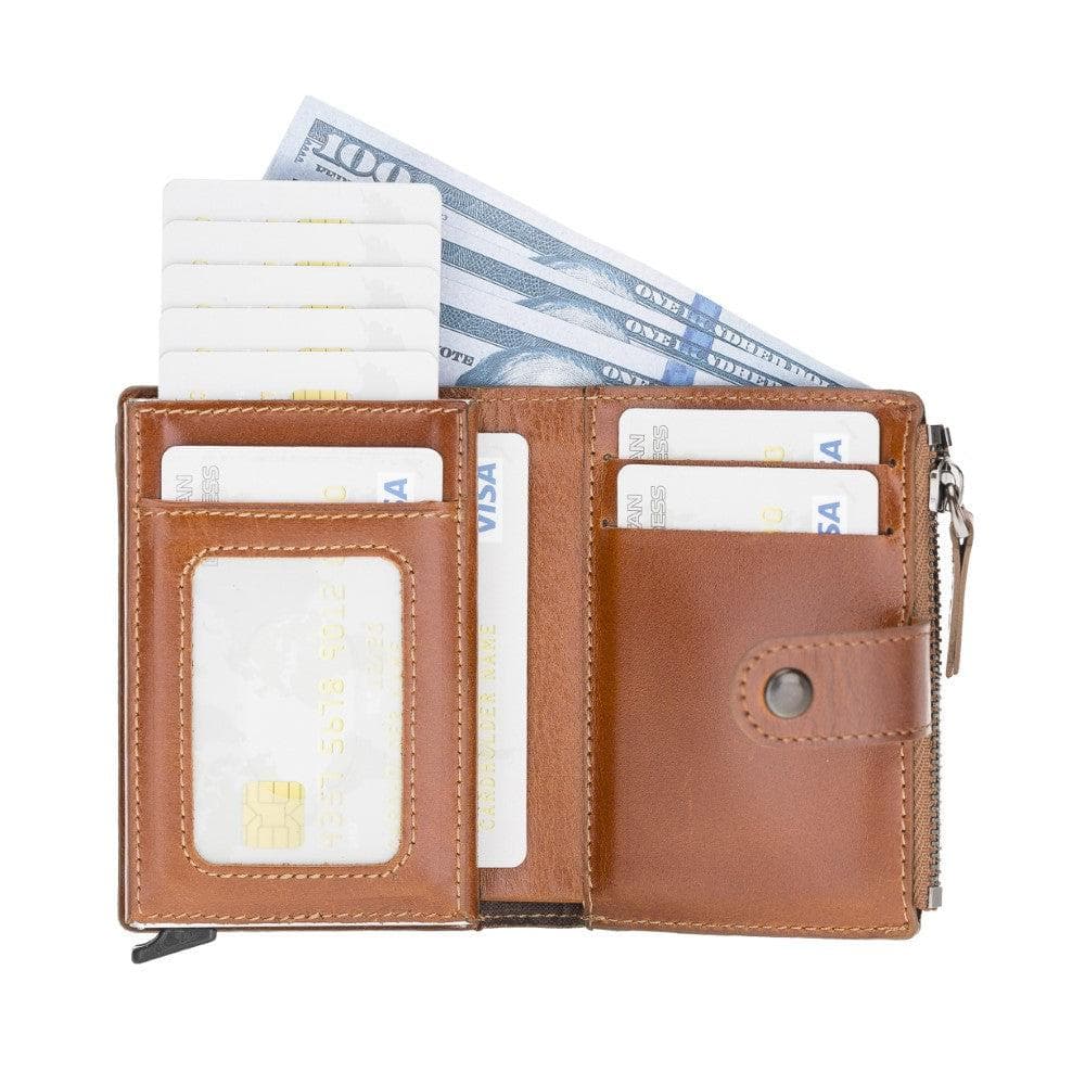 Leather Zip Mechanical Card Holder Bouletta