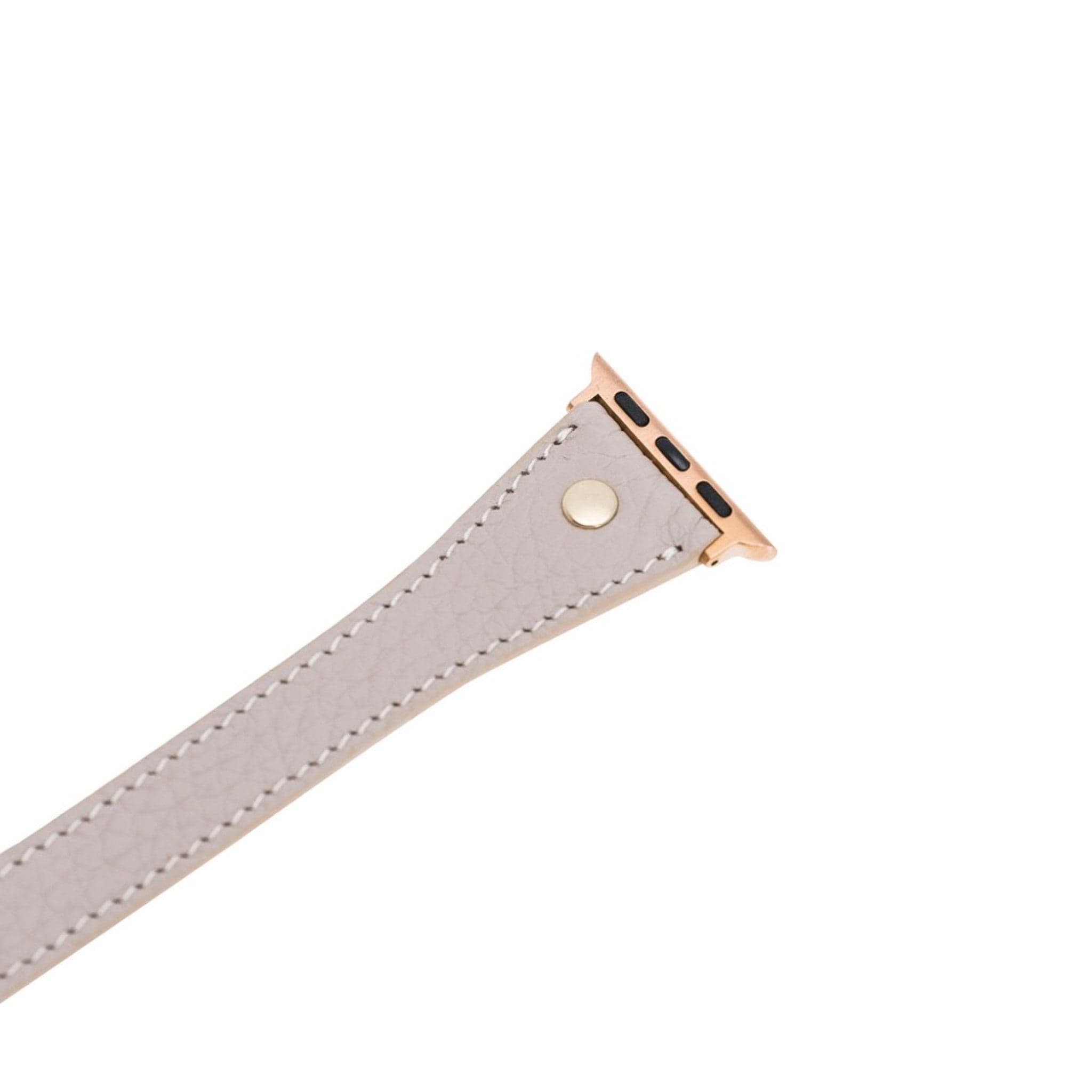 Leeds Double Tour Slim with Gold Bead Apple Watch Leather Straps Bouletta LTD