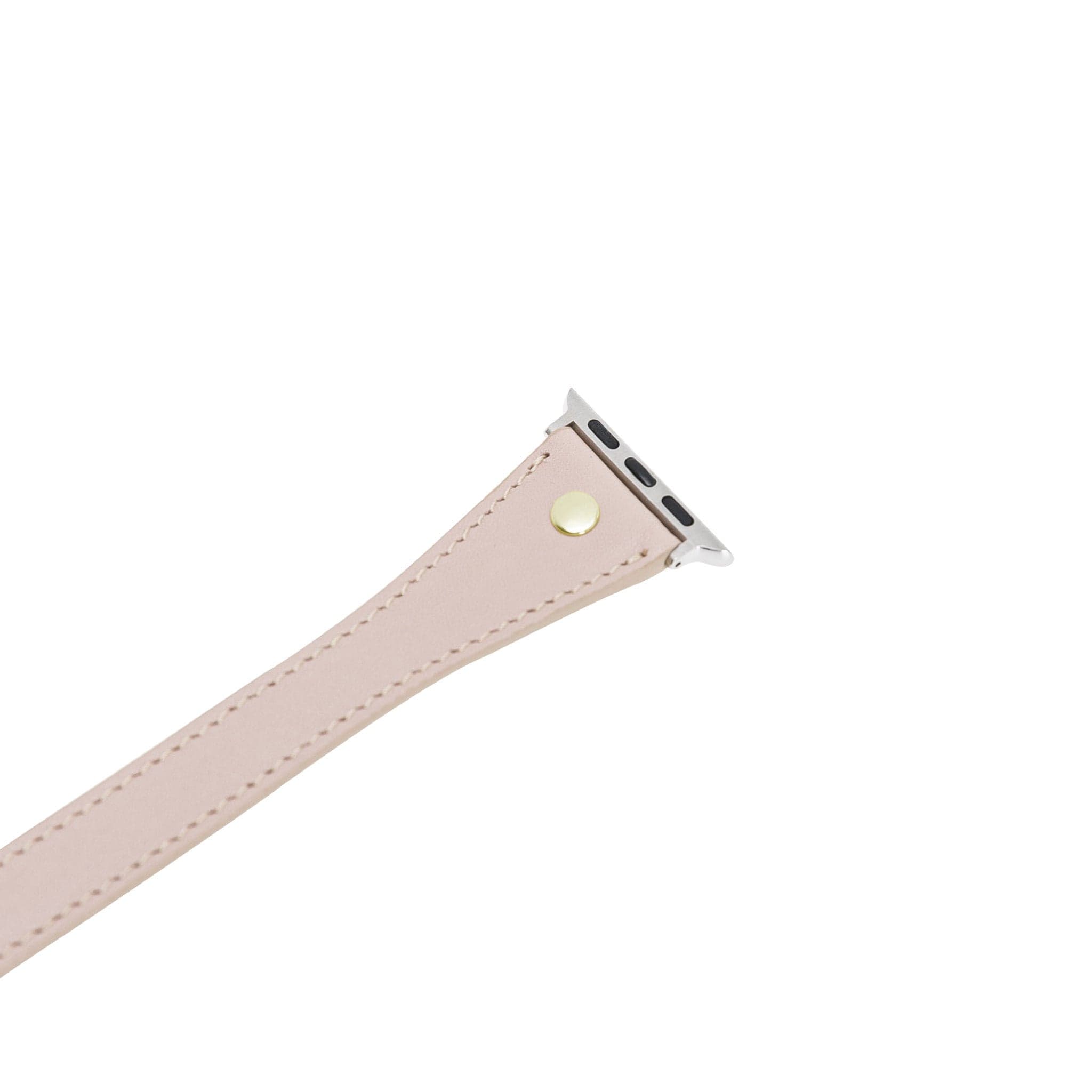 Leeds Double Tour Slim with Gold Bead Apple Watch Leather Straps Bouletta LTD