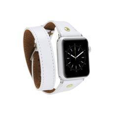 Leeds Double Tour Slim with Gold Bead Apple Watch Leather Straps Bouletta LTD