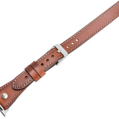 Leeds Double Tour Slim with Silver Bead Apple Watch Leather Straps Bornbor