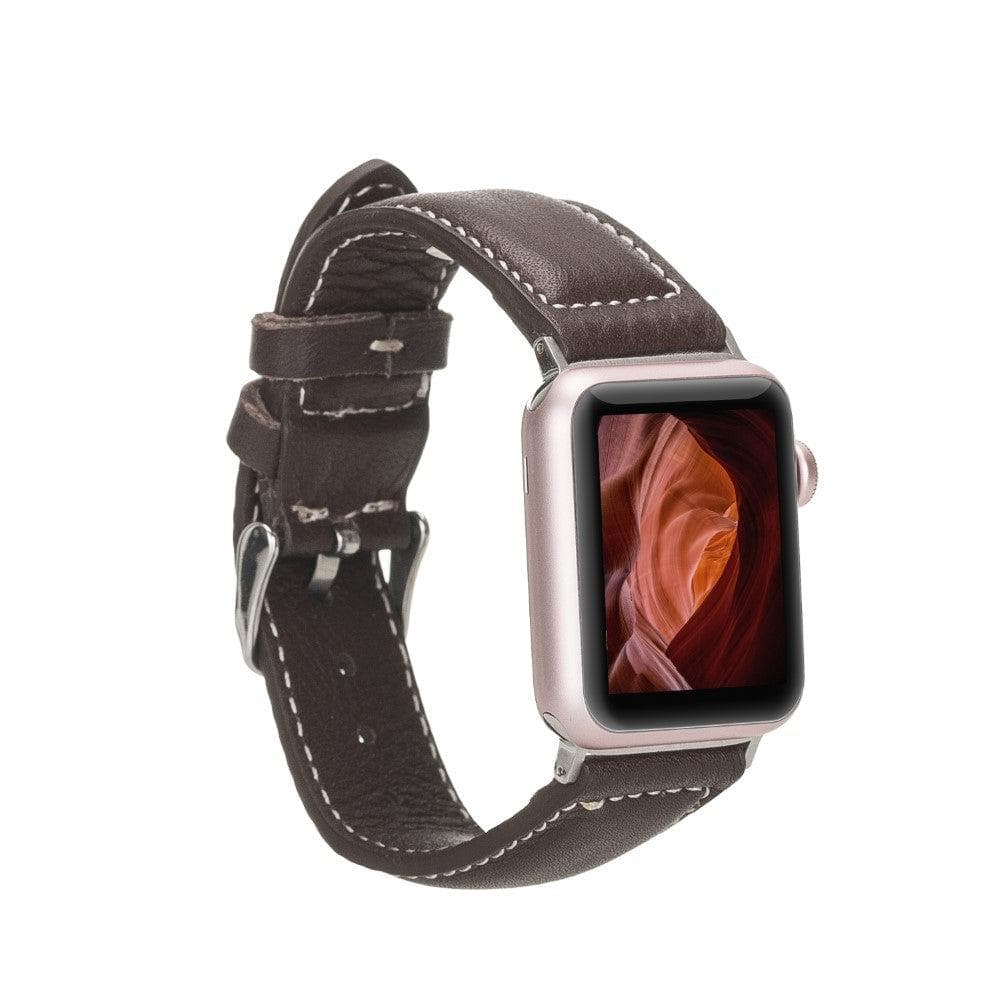 Lincoln Classic Apple Watch Leather Strap Brown-NM4 Bornbor