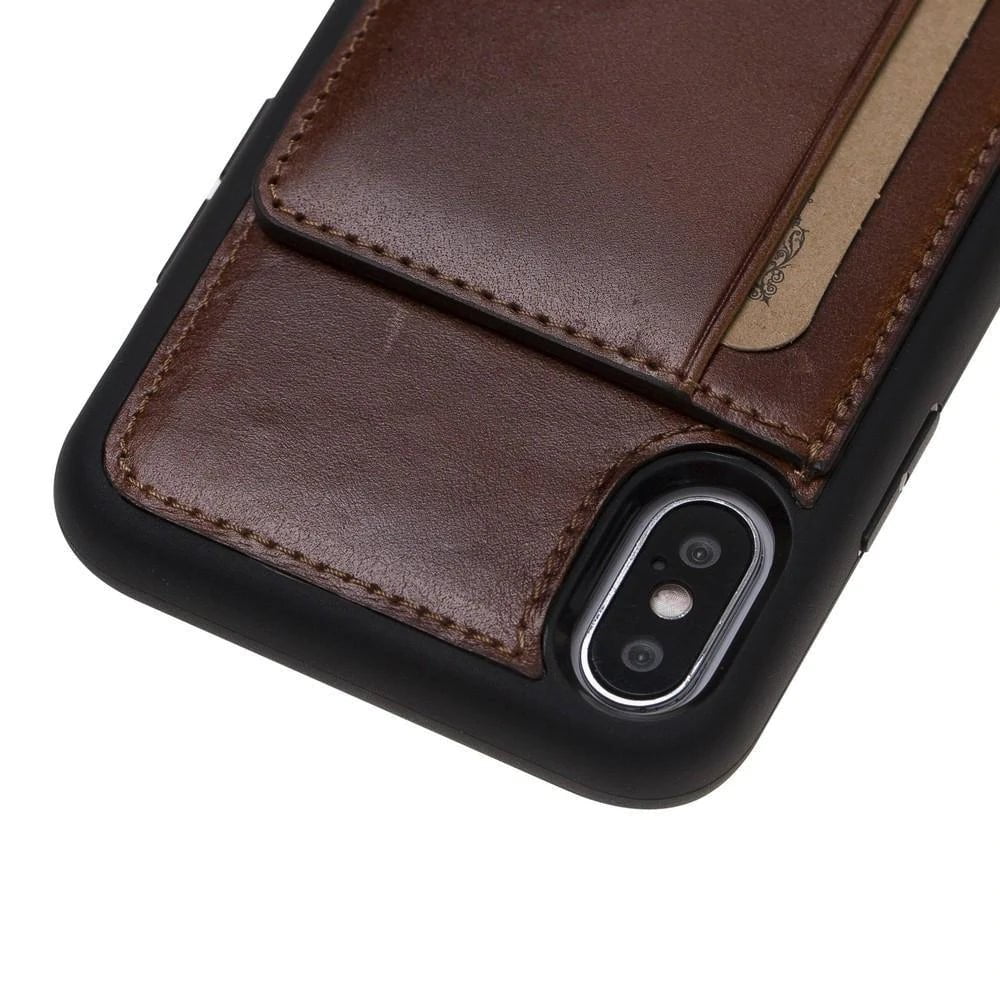 Apple iPhone X and iPhone XS Flexible Leather Back Cover with Stand Bouletta LTD