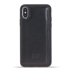 Apple iPhone X and iPhone XS Leather Case - Flexible Leather Cover Vegetal Black Bouletta LTD