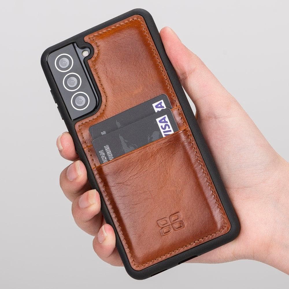 Flex Cover Back with Card Holder Leather Cases for Samsung Galaxy S21 Series Bouletta LTD