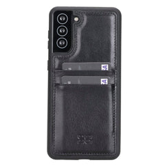 Flex Cover Back with Card Holder Leather Cases for Samsung Galaxy S21 Series S21 Plus 6.7" / Black Bouletta LTD