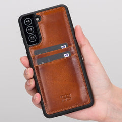 Flex Cover Back with Card Holder Leather Cases for Samsung Galaxy S21 Series Bouletta LTD