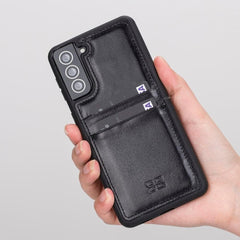 Flex Cover Back with Card Holder Leather Cases for Samsung Galaxy S21 Series Bouletta LTD