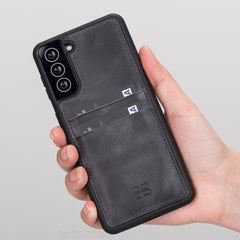 Flex Cover Back with Card Holder Leather Cases for Samsung Galaxy S21 Series Bouletta LTD