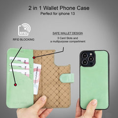 Limited Edition Apple iPhone 13 Pro Max and iPhone 13 Pro Detachable Leather Wallet Case Bouletta LTD