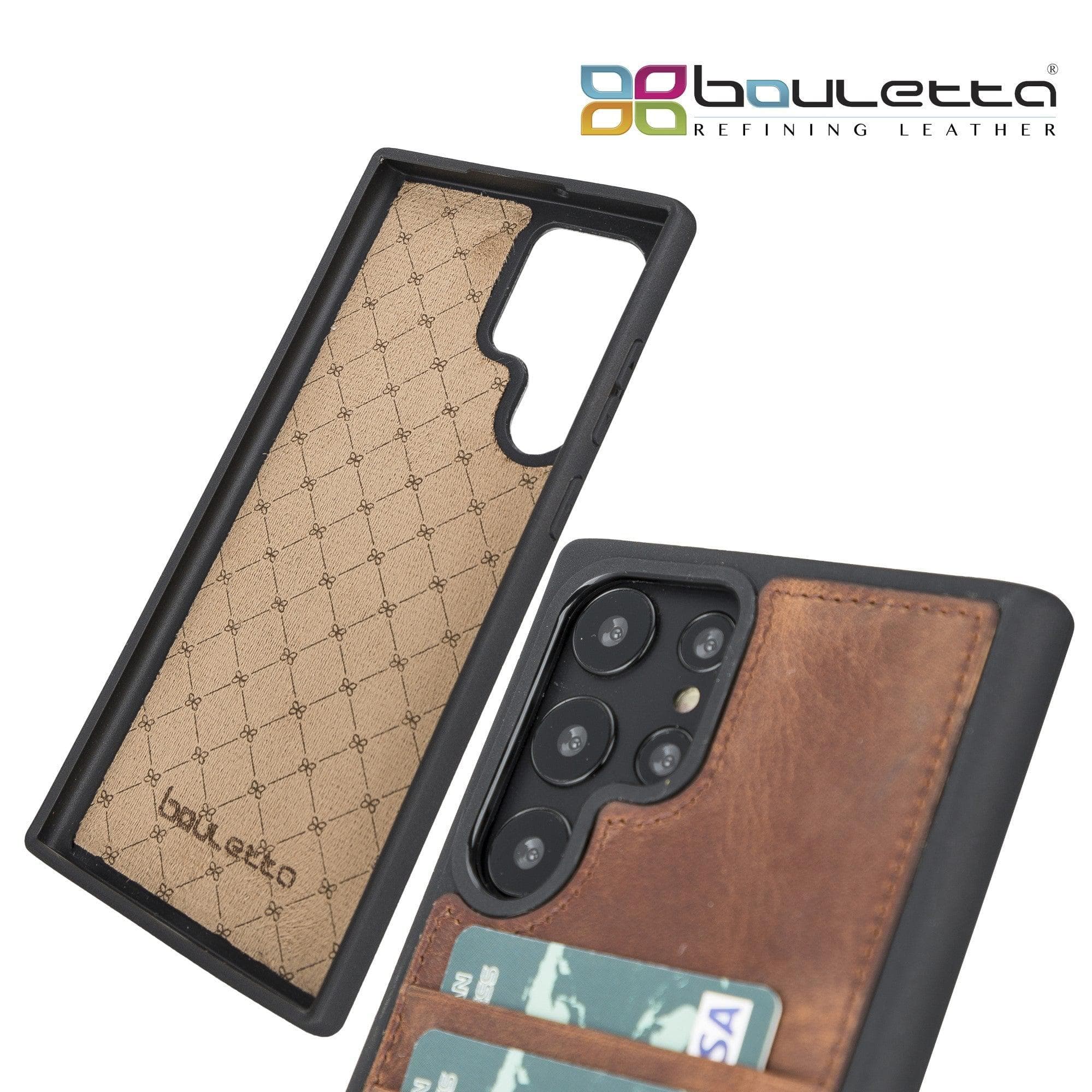 Samsung Galaxy S22 Series Genuine Leather Slim Back Cover Case with Card Holders Bouletta