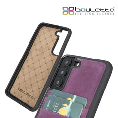 Samsung Galaxy S22 Series Genuine Leather Slim Back Cover Case with Card Holders Bouletta