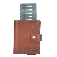 Palermo Zip Mechanical Leather Card Holder Bornbor