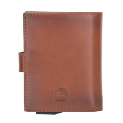 Palermo Zip Mechanical Leather Card Holder Bornbor