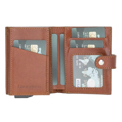 Palermo Zip Mechanical Leather Card Holder Bornbor