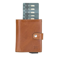 Palermo Zip Mechanical Leather Card Holder Bornbor