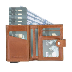 Palermo Zip Mechanical Leather Card Holder Bornbor