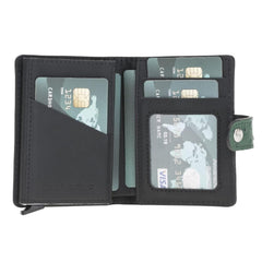 Palermo Zip Mechanical Leather Card Holder Bornbor