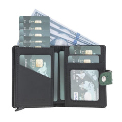 Palermo Zip Mechanical Leather Card Holder Bornbor