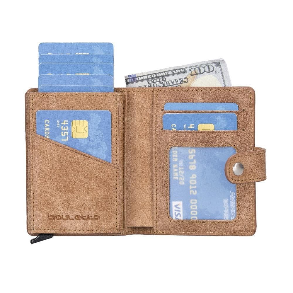 Palermo Zip Mechanical Leather Card Holder Bornbor