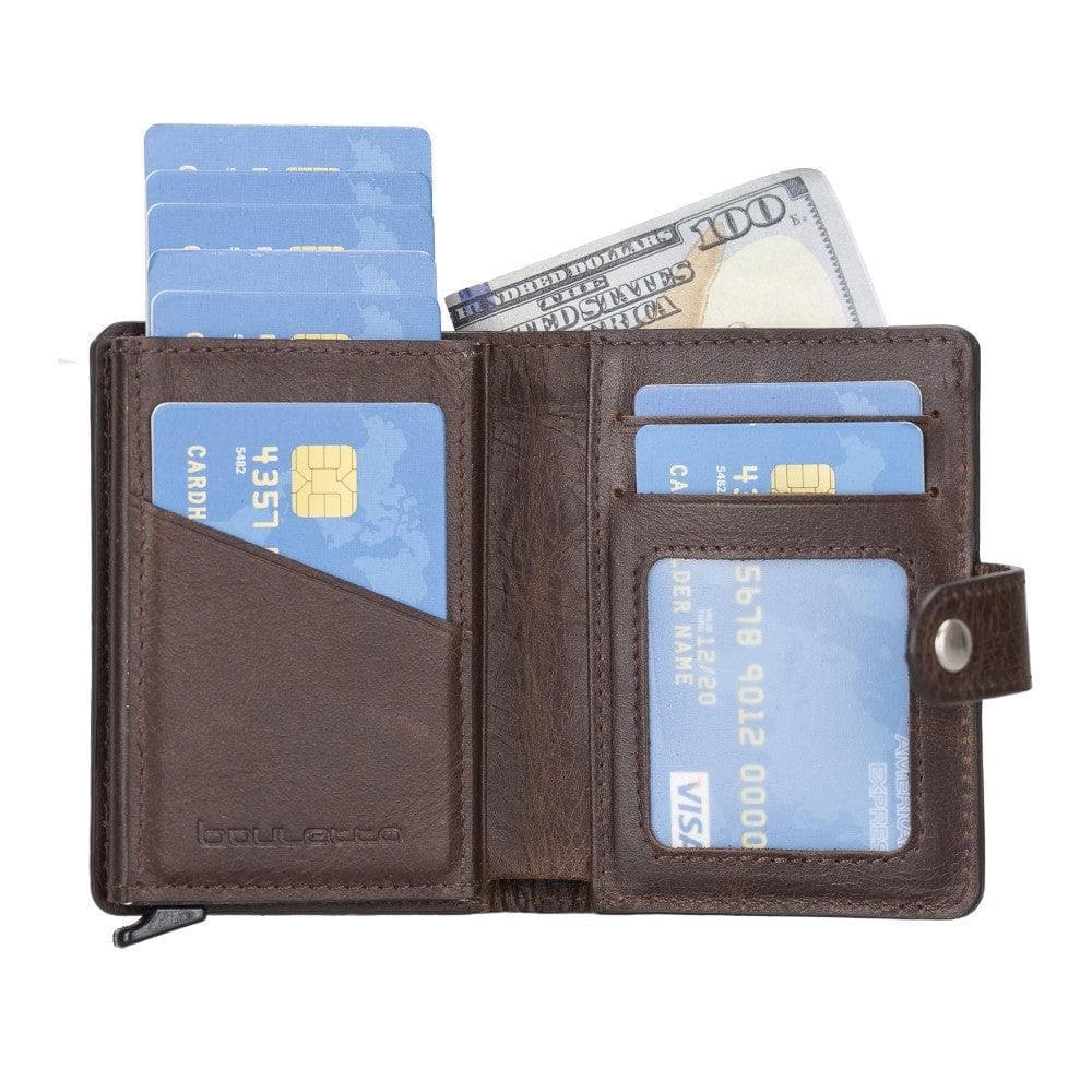 Palermo Zip Mechanical Leather Card Holder Bornbor