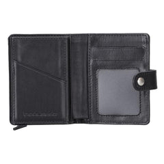 Palermo Zip Mechanical Leather Card Holder Bornbor