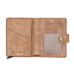 Palermo Zip Mechanical Leather Card Holder Bornbor