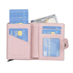 Palermo Zip Mechanical Leather Card Holder Bornbor