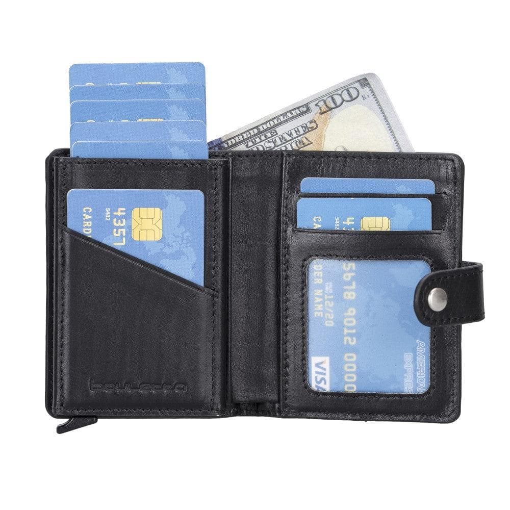 Palermo Zip Mechanical Leather Card Holder Bornbor