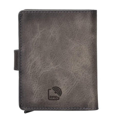 Palermo Zip Mechanical Leather Card Holder Bornbor