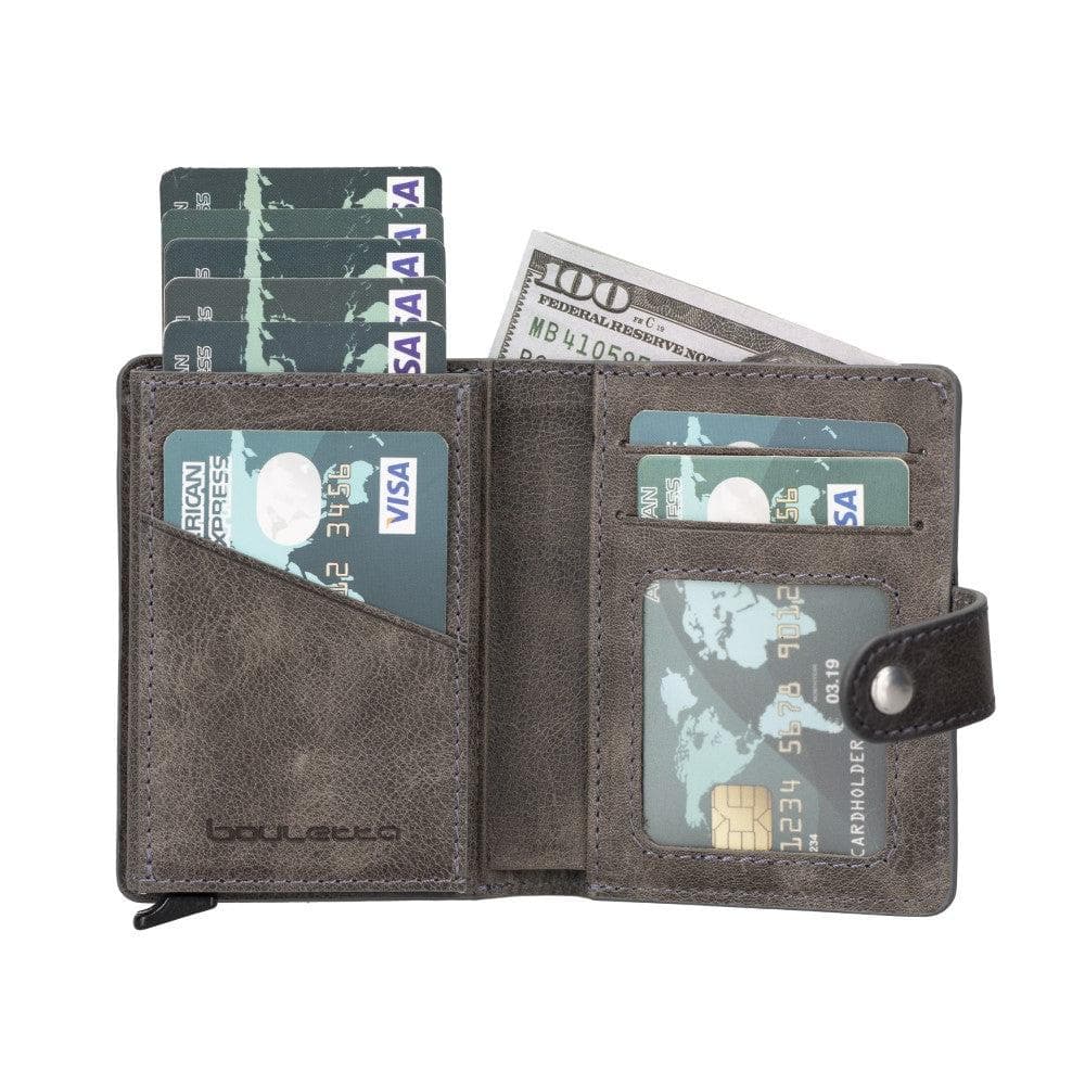 Palermo Zip Mechanical Leather Card Holder Bornbor