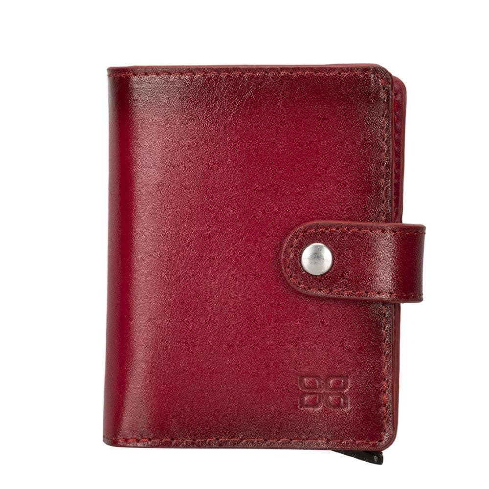 Palermo Zip Mechanical Leather Card Holder v4ef / Leather Bornbor