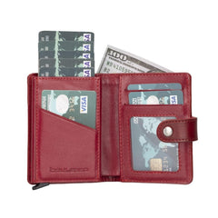 Palermo Zip Mechanical Leather Card Holder Bornbor