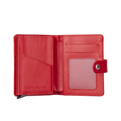 Palermo Zip Mechanical Leather Card Holder Bornbor