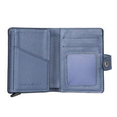 Palermo Zip Mechanical Leather Card Holder Bornbor