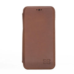 Ultimate Book Leather Phone Cases for Apple iPhone XS Max - Rustic Tan with Effect Bouletta Shop