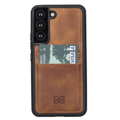 Samsung Galaxy S22 Series Genuine Leather Slim Back Cover Case with Card Holders Bouletta LTD