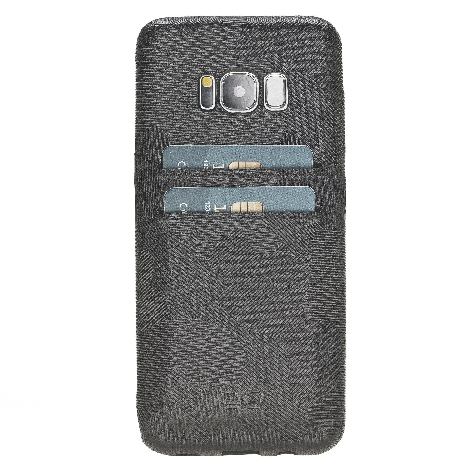 Samsung S8 Leather Ultra Cover Card Holder Camouflage Black Bornbor