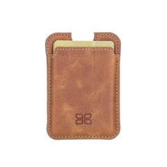 Maggy Magnetic Leather Card Holder Vegatable Tan Bouletta Shop